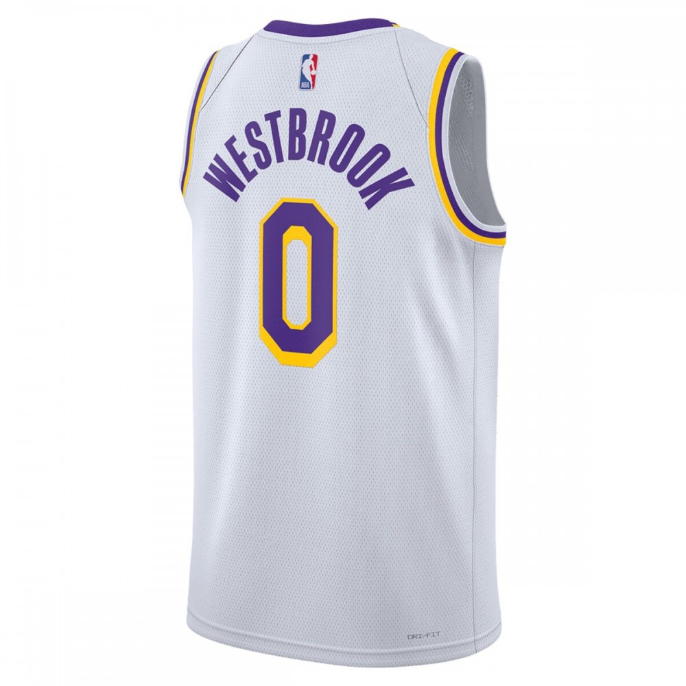 Russell Westbrook Los Angeles Lakers Unisex 2022/23 Swingman Jersey - Association Edition - White-Pro Kit Vault | Brand New 26/27 Sports Jerseys
